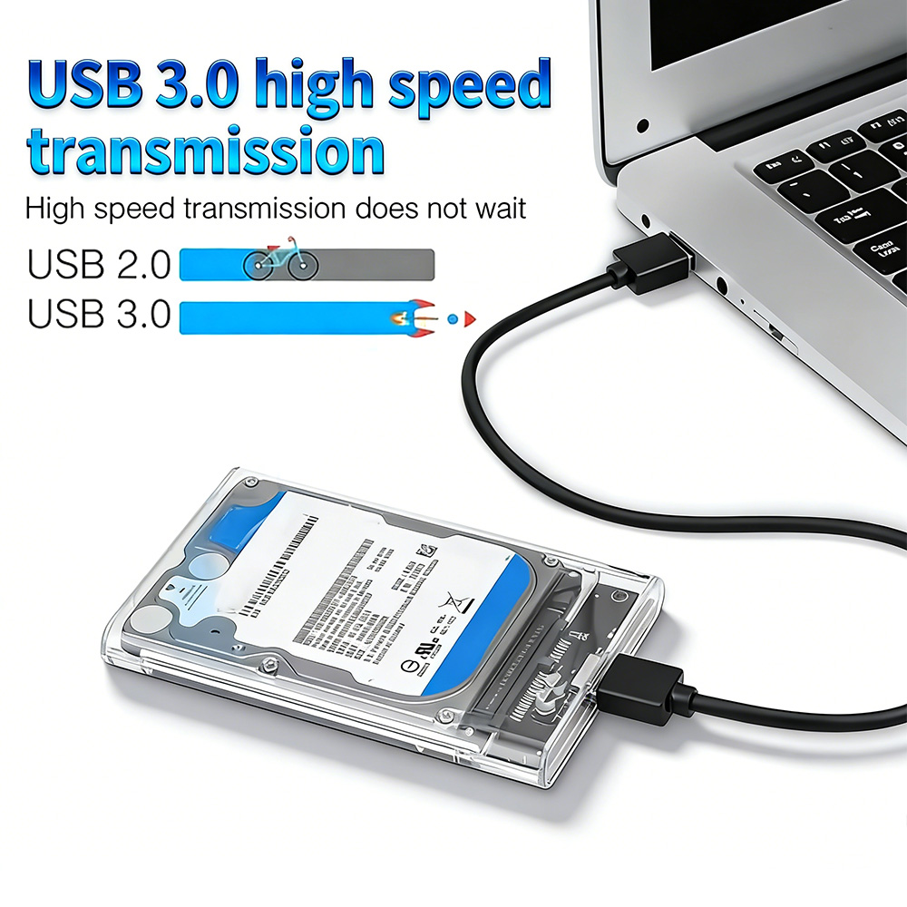 External Ssd - Casing Hard Drive Transparan SATA ke