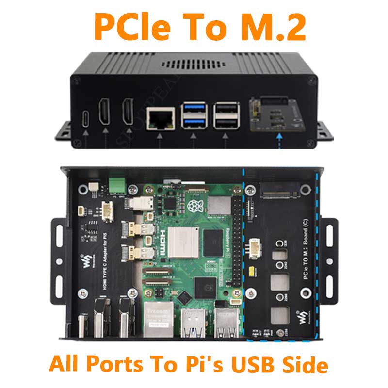 Nvme Ssd - Kit casing kotak Raspberry Pi 5-C