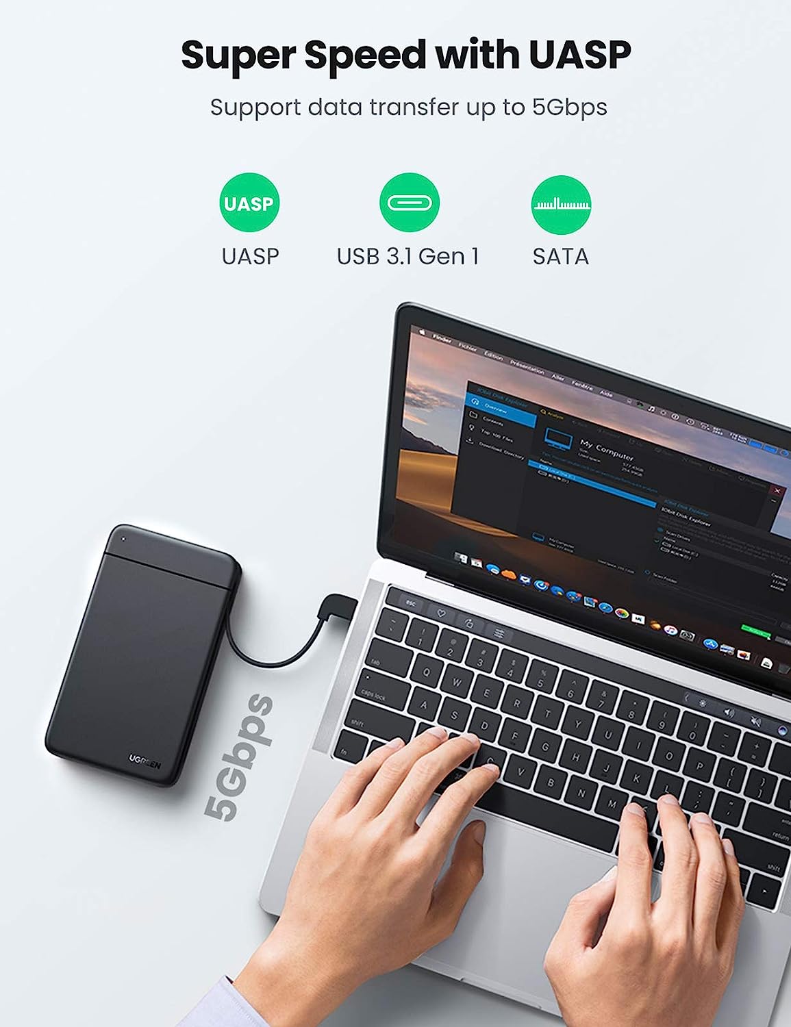 UGREEN USB C Hard Drive Enclos - Ssd Hard Drive ulasan dan harga